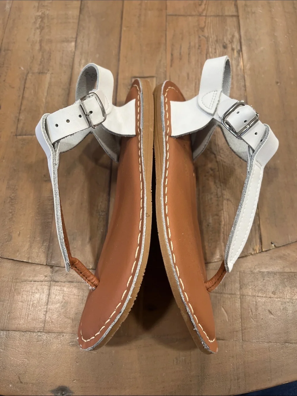 Salt Water Sandals by Hoy white leather